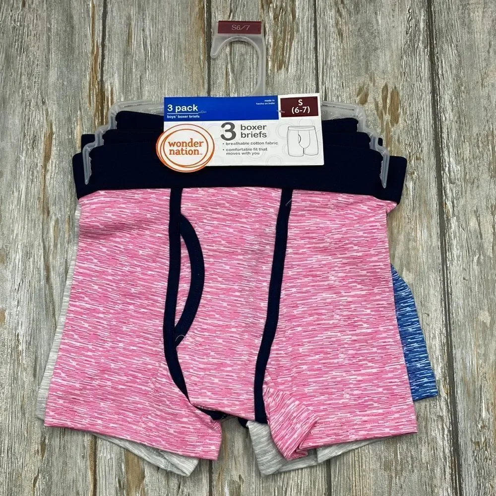 Boys Lightweight Boxer Briefs Underwear Size S 6/7